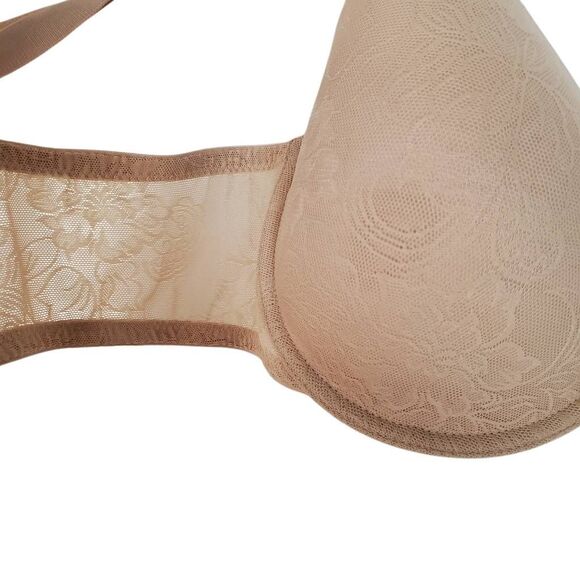 Natori Private Luxuries Underwire Lace Overlay Nursing Bra Nude Size 38 C - Picture 11 of 12